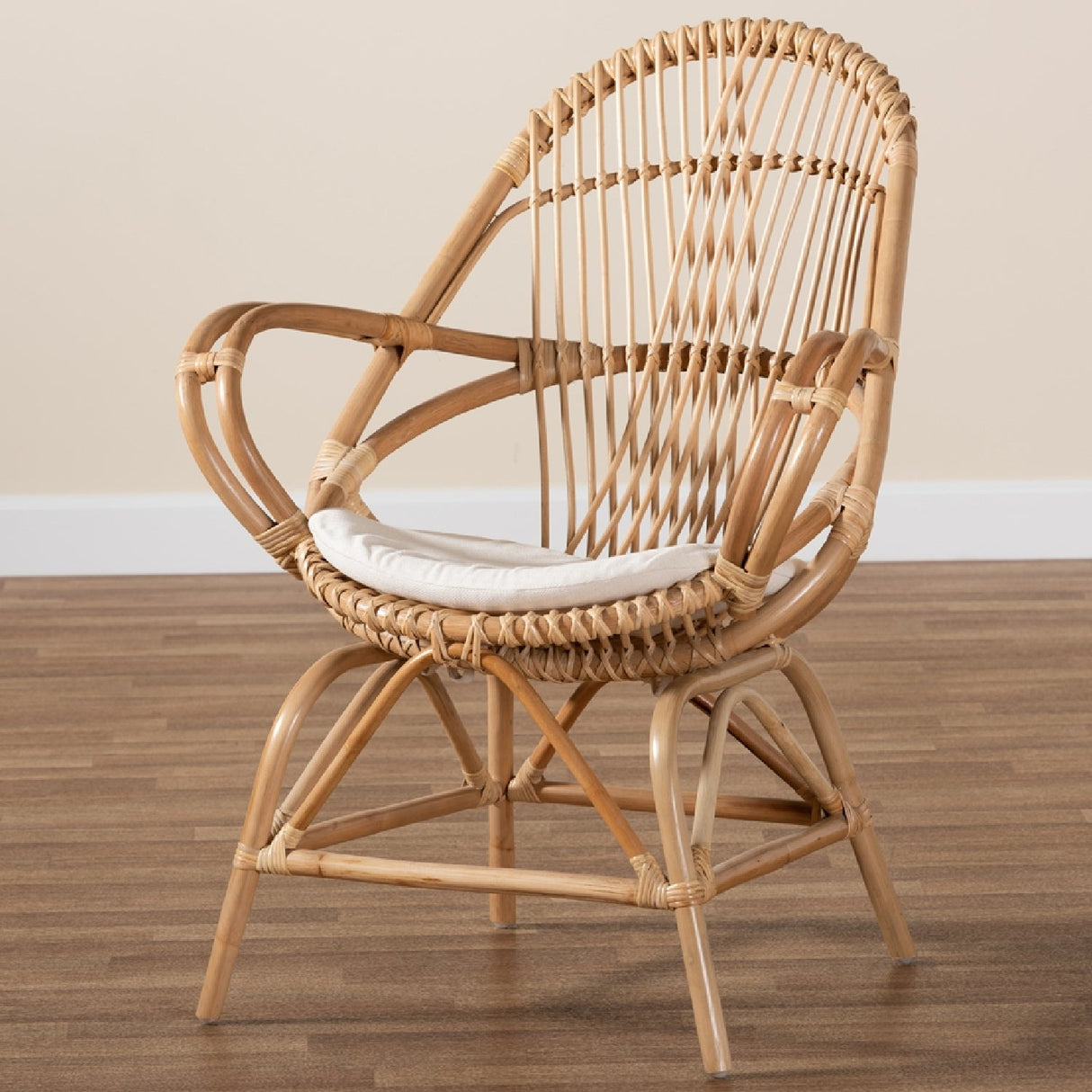   Rattan Woven Embellishments Accent Chair | Oroa.com