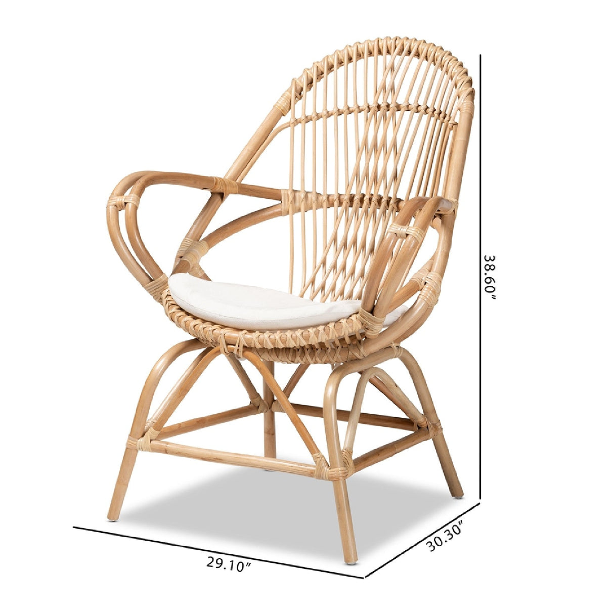   Modern European furniture - Rattan Woven Embellishments Accent Chair - www.oroa.com | Oroa.com