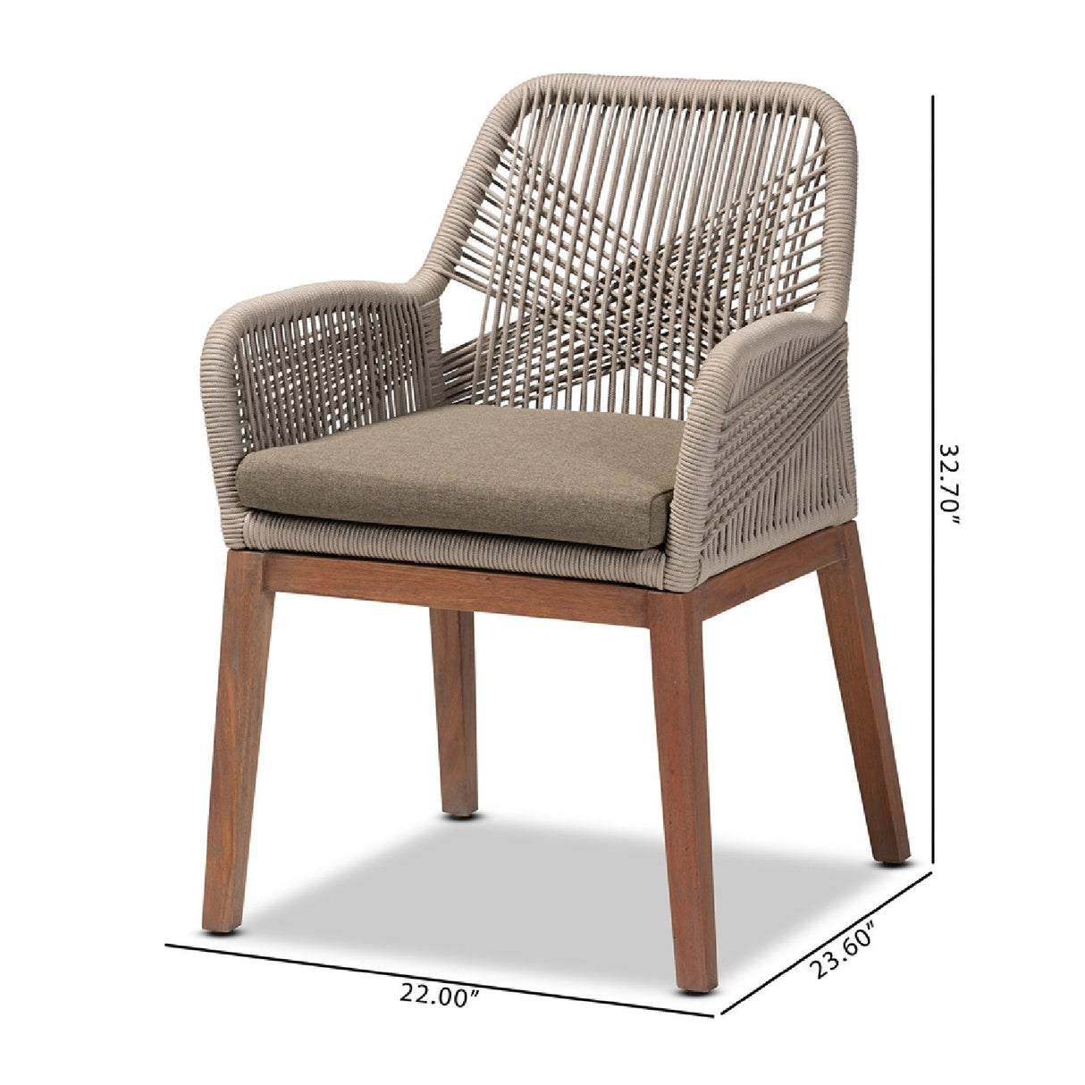   Modern European furniture - Gray Woven Rope Dining Chair - www.oroa.com | Oroa.com