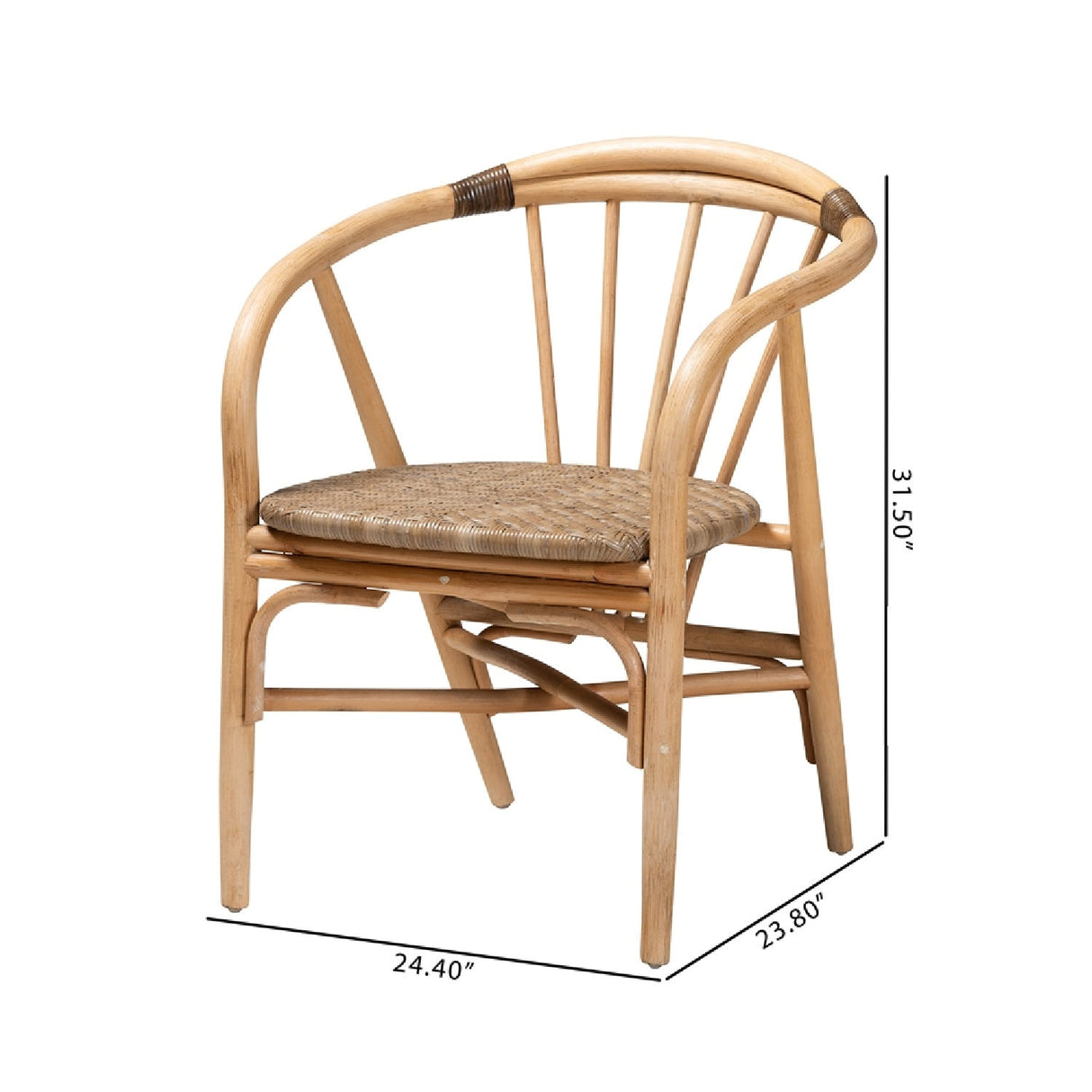   Contract furniture - Rattan Spindle Back Dining Chair - www.oroatrade.com | Oroa.com