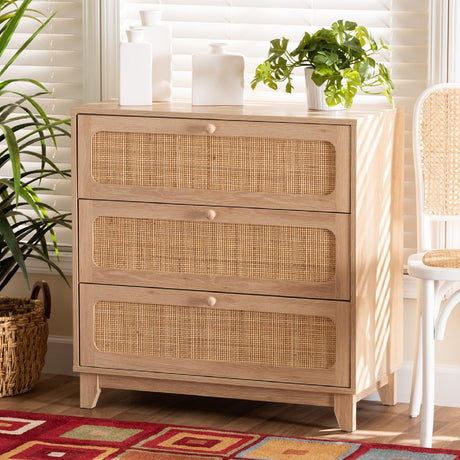  Modern European furniture - Oak Japandi 3 Drawer Cabinet - www.oroa.com | Oroa.com