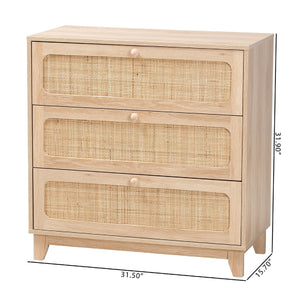   Modern European furniture - Oak Japandi 3 Drawer Cabinet - www.oroa.com | Oroa.com