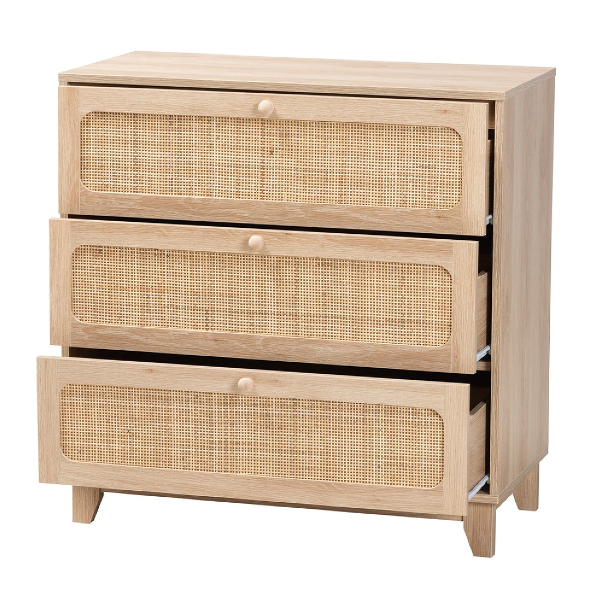   Modern European furniture - Oak Japandi 3 Drawer Cabinet - www.oroa.com | Oroa.com