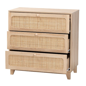   Modern European furniture - Oak Japandi 3 Drawer Cabinet - www.oroa.com | Oroa.com