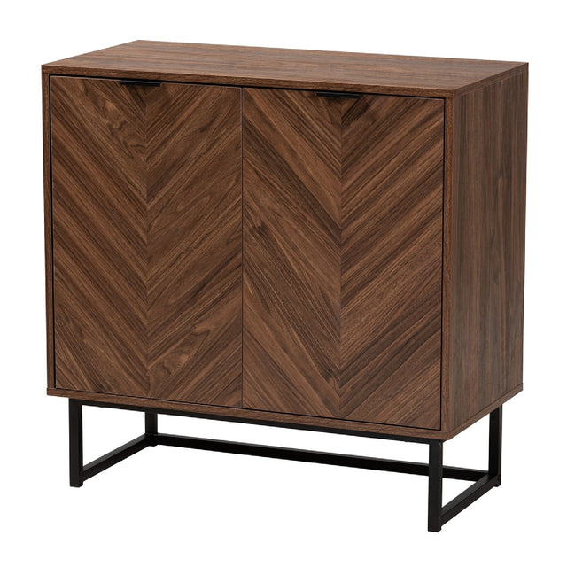Modern European furniture - Brown Wooden 2 Door Cabinet - www.oroa.com