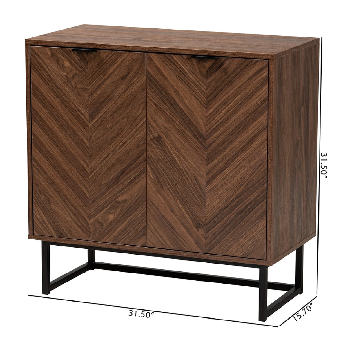   Modern European furniture - Brown Wooden 2 Door Cabinet - www.oroa.com | Oroa.com