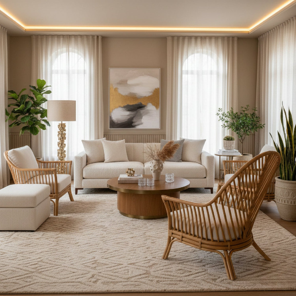   Modern European furniture - Flared Arm Rattan Accent Chair - www.oroa.com | Oroa.com
