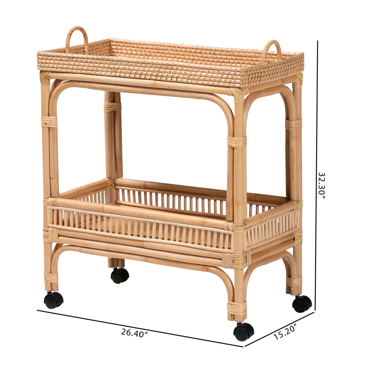   Modern European furniture - Woven Rattan Wine Cart - www.oroa.com | Oroa.com