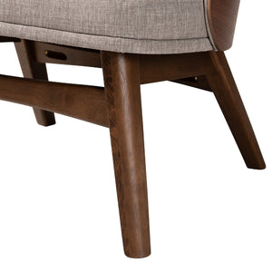   Modern European furniture - Walnut Framed Curved Accent Chairs 2 - www.oroa.com | Oroa.com