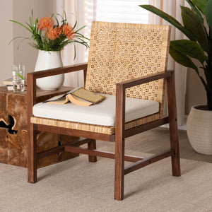   Modern European furniture - Acacia Framed Rattan Lounge Chair - www.oroa.com | Oroa.com