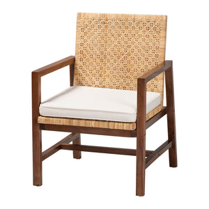   Modern European furniture - Acacia Framed Rattan Lounge Chair - www.oroa.com | Oroa.com