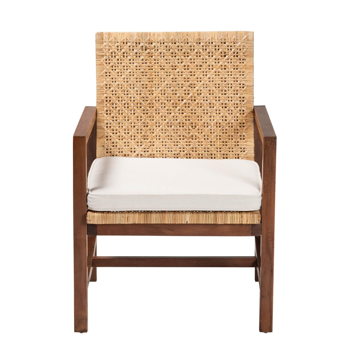   Modern European furniture - Acacia Framed Rattan Lounge Chair - www.oroa.com | Oroa.com