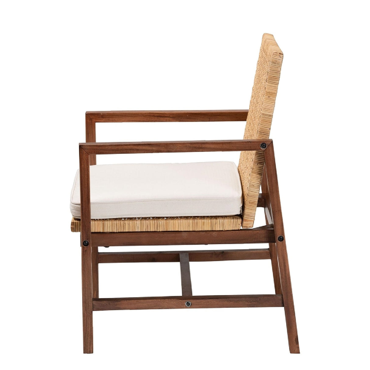   Modern European furniture - Acacia Framed Rattan Lounge Chair - www.oroa.com | Oroa.com