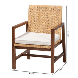   Modern European furniture - Acacia Framed Rattan Lounge Chair - www.oroa.com | Oroa.com