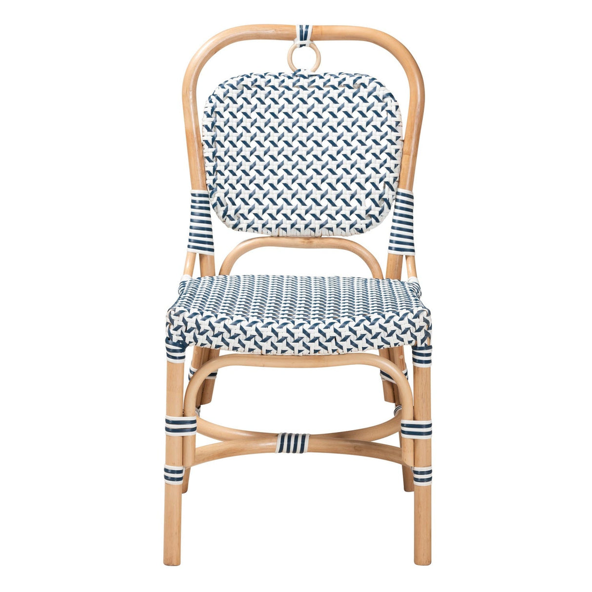   Contract furniture - Blue White Weaving Bistro Chair - www.oroatrade.com | Oroa.com