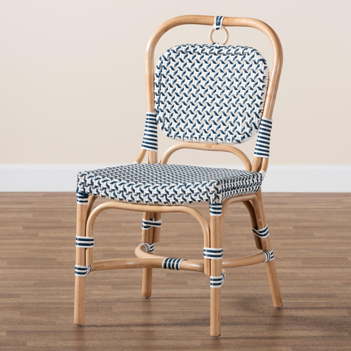   Contract furniture - Blue White Weaving Bistro Chair - www.oroatrade.com | Oroa.com
