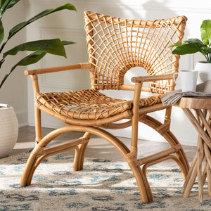  Modern European furniture - Curved Seat Rattan Accent Chair - www.oroa.com | Oroa.com