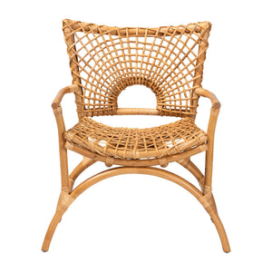   Modern European furniture - Curved Seat Rattan Accent Chair - www.oroa.com | Oroa.com