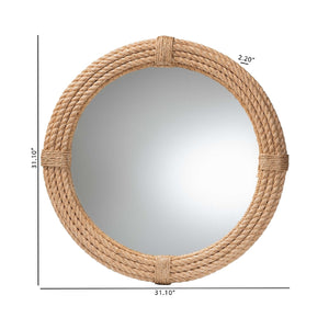   Contract furniture - Woven Rope Round Wall Mirror - www.oroatrade.com | Oroa.com