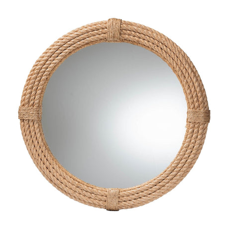   Contract furniture - Woven Rope Round Wall Mirror - www.oroatrade.com | Oroa.com