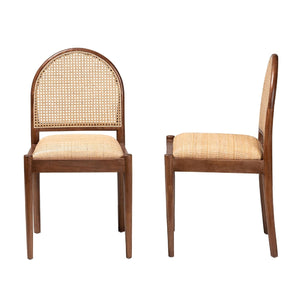   Contract furniture - Acacia Framed Rattan Dining Chairs 2 - www.oroatrade.com | Oroa.com