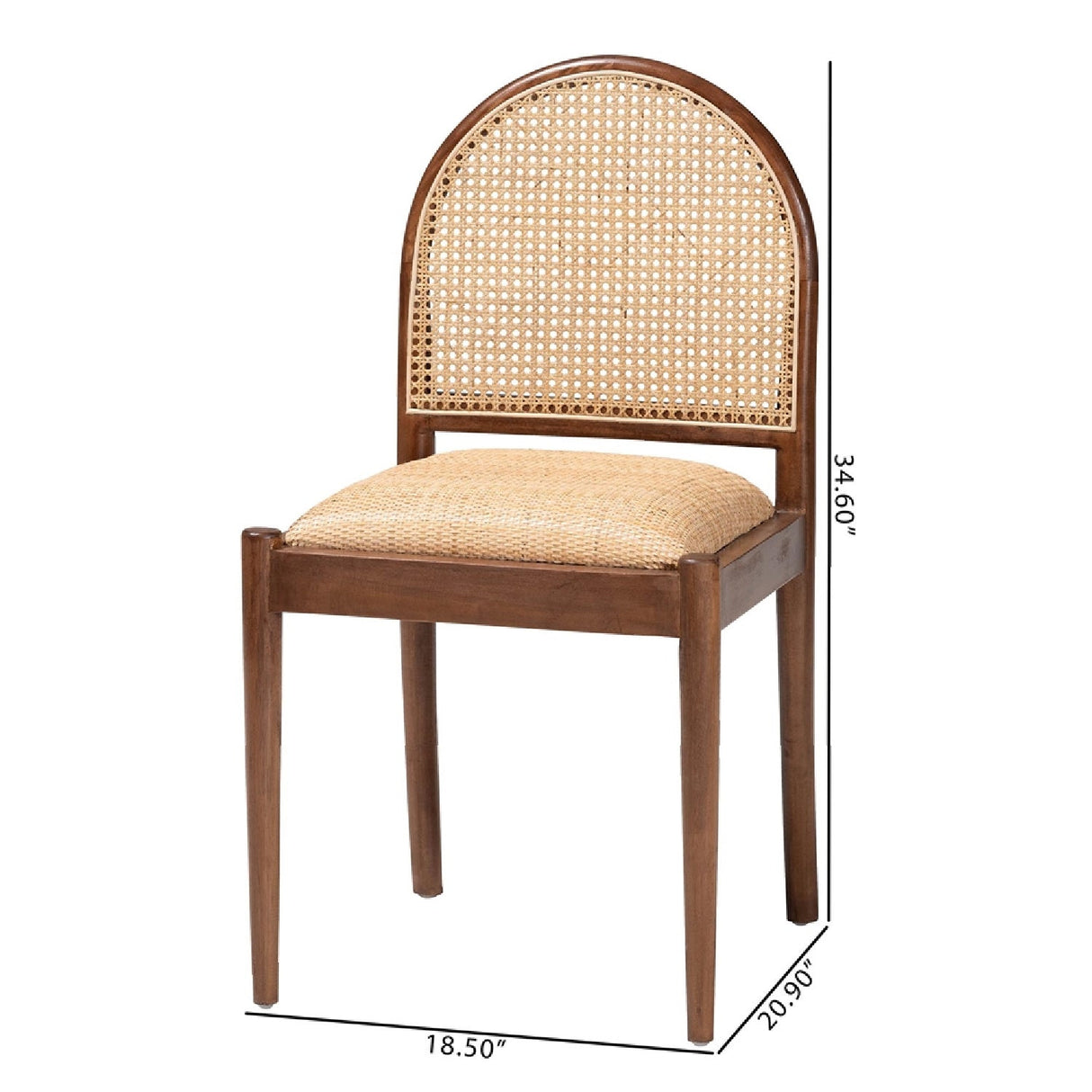   Contract furniture - Acacia Framed Rattan Dining Chairs 2 - www.oroatrade.com | Oroa.com