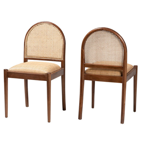   Contract furniture - Acacia Framed Rattan Dining Chairs 2 - www.oroatrade.com | Oroa.com