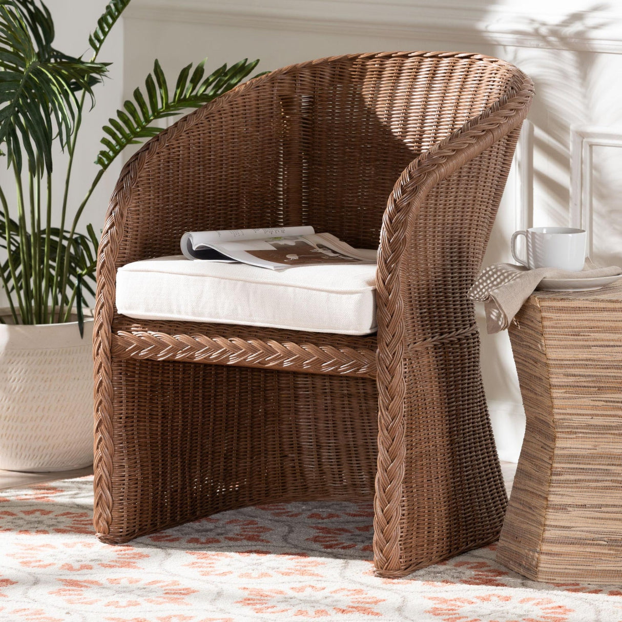   Modern European furniture - Braided Rattan Accent Chair - www.oroa.com | Oroa.com