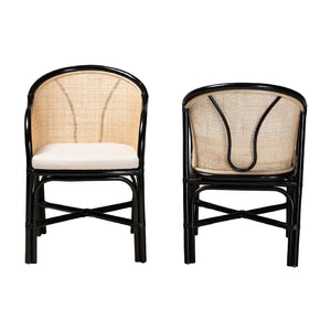  Modern European furniture - Black Framed Rattan Dining Chairs 2 - www.oroa.com | Oroa.com