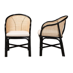   Modern European furniture - Black Framed Rattan Dining Chairs 2 - www.oroa.com | Oroa.com