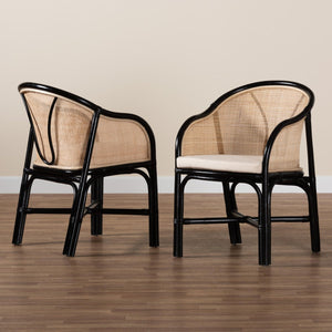   Modern European furniture - Black Framed Rattan Dining Chairs 2 - www.oroa.com | Oroa.com