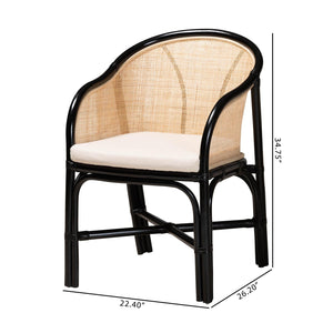  Modern European furniture - Black Framed Rattan Dining Chairs 2 - www.oroa.com | Oroa.com