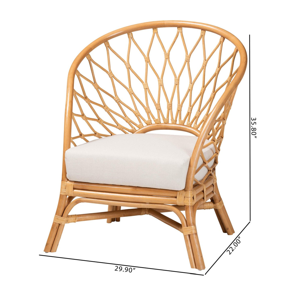   Modern European furniture - Rattan Sloped Accent Chair - www.oroa.com | Oroa.com