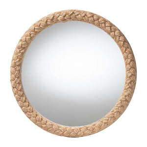   Modern European furniture - Braided Rope Round Accent Mirror - www.oroa.com | Oroa.com