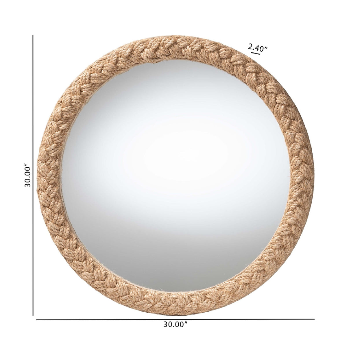   Modern European furniture - Braided Rope Round Accent Mirror - www.oroa.com | Oroa.com