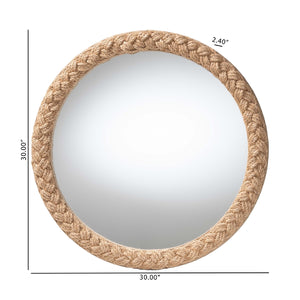   Modern European furniture - Braided Rope Round Accent Mirror - www.oroa.com | Oroa.com