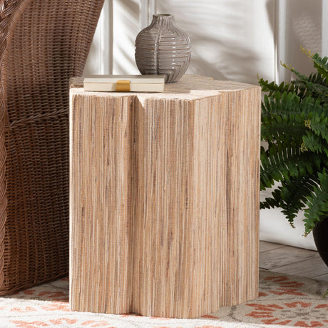   Modern European furniture - Grasscloth Flower Inspired End Table - www.oroa.com | Oroa.com