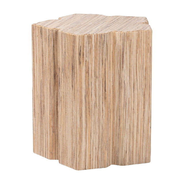 Modern European furniture - Grasscloth Flower Inspired End Table - www.oroa.com