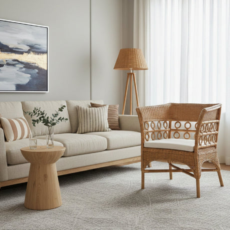   Modern European furniture - Braided Rattan Padded Accent Chair - www.oroa.com | Oroa.com
