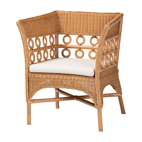   Modern European furniture - Braided Rattan Padded Accent Chair - www.oroa.com | Oroa.com
