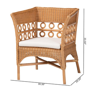   Modern European furniture - Braided Rattan Padded Accent Chair - www.oroa.com | Oroa.com