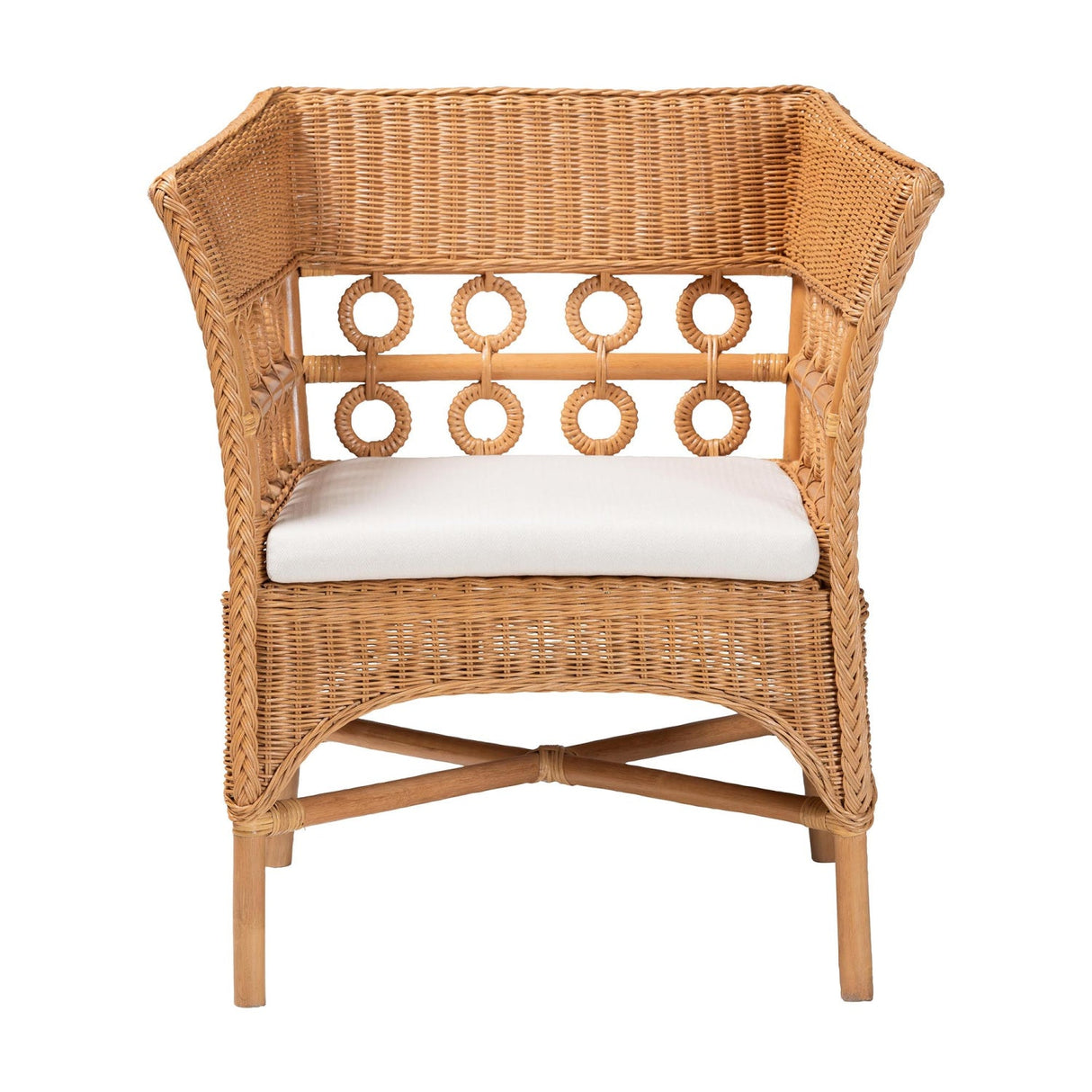   Modern European furniture - Braided Rattan Padded Accent Chair - www.oroa.com | Oroa.com