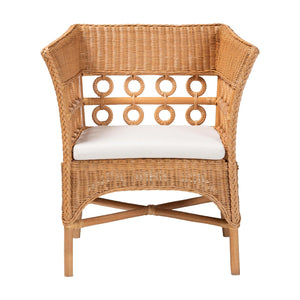   Modern European furniture - Braided Rattan Padded Accent Chair - www.oroa.com | Oroa.com