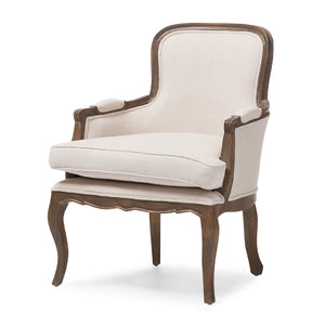   Modern European furniture - Beige Cotton Classic Accent Chair - www.oroa.com | Oroa.com