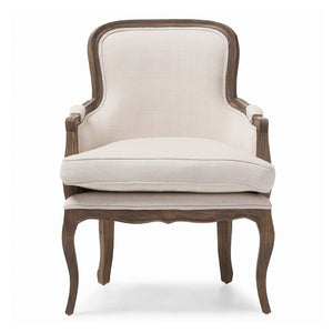   Modern European furniture - Beige Cotton Classic Accent Chair - www.oroa.com | Oroa.com