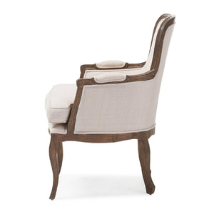   Modern European furniture - Beige Cotton Classic Accent Chair - www.oroa.com | Oroa.com