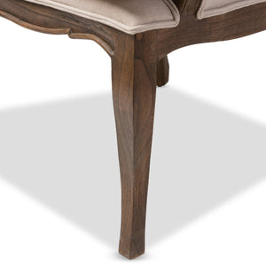   Modern European furniture - Beige Cotton Classic Accent Chair - www.oroa.com | Oroa.com