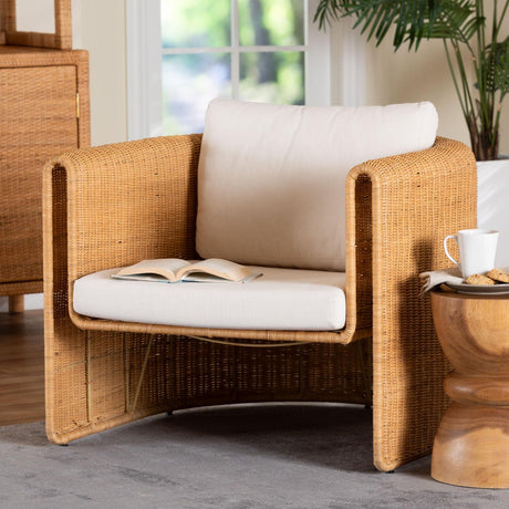   Modern European furniture - U Shaped Rattan Lounge Armchair - www.oroa.com | Oroa.com