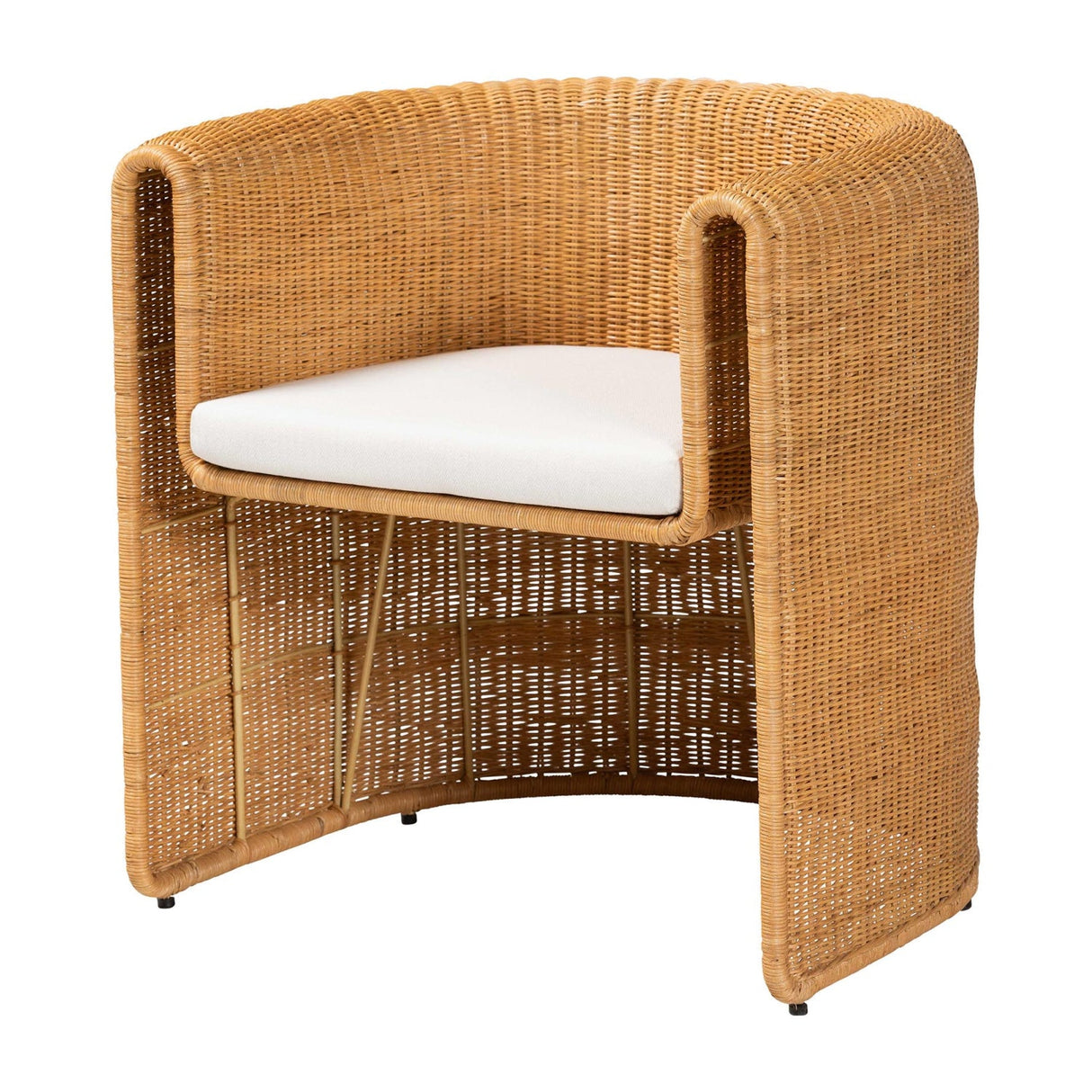   Modern European furniture - Handwoven Rattan Barrel Dining Chair - www.oroa.com | Oroa.com