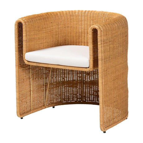   Modern European furniture - Handwoven Rattan Barrel Dining Chair - www.oroa.com | Oroa.com
